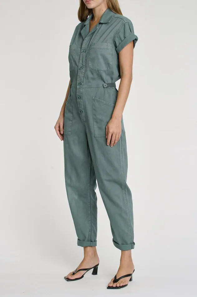 Pistola Denim Grover Short Sleeve Field Suit 8211 Sagebrush Women Jumpsuits and Dresses