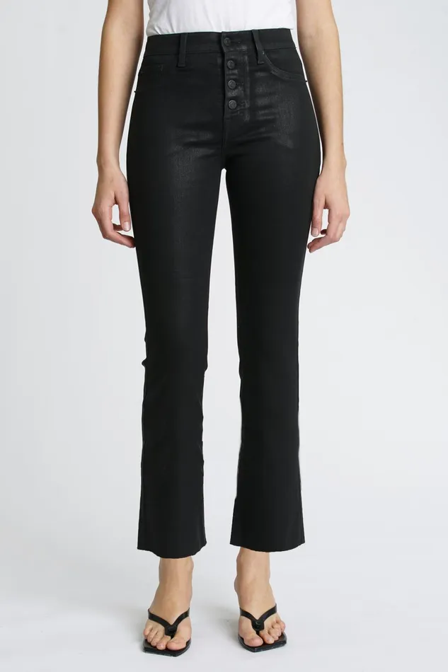 Pistola Denim Lennon High Rise Crop Boot 8211 Coated Black Women Denim