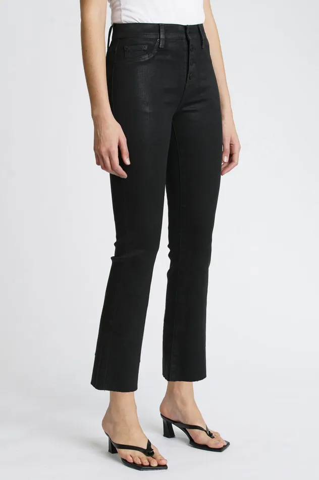 Pistola Denim Lennon High Rise Crop Boot 8211 Coated Black Women Denim