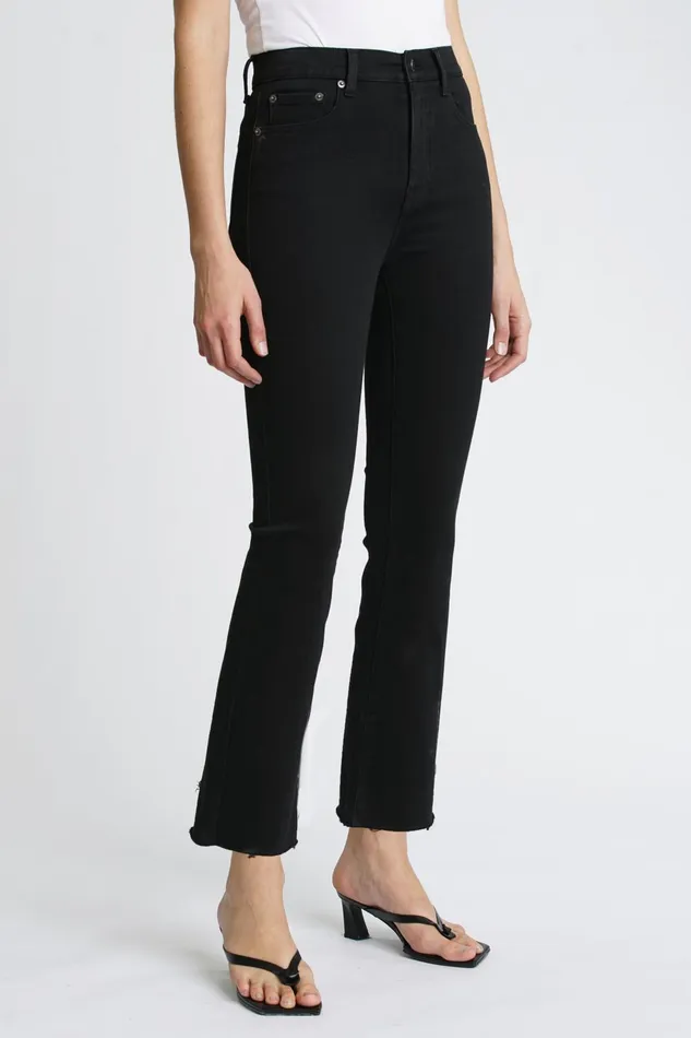 Pistola Denim Lennon High Rise Cropped Boot 8211 Jet Black Women Denim