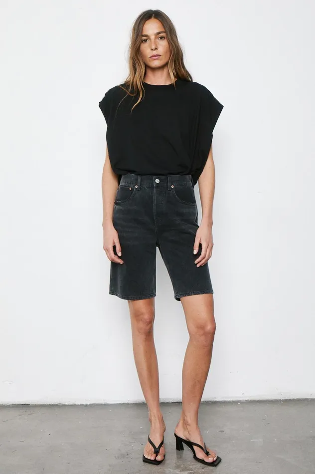 Pistola Denim Loretta High Rise Pinch Short 8211 Salem Women Shorts