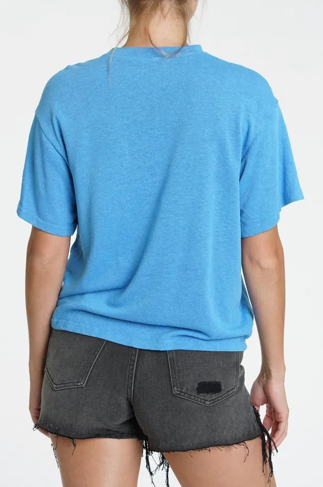 Pistola Denim Palmer Hemp Box Tee 8211 Malibu Blue Women Tops