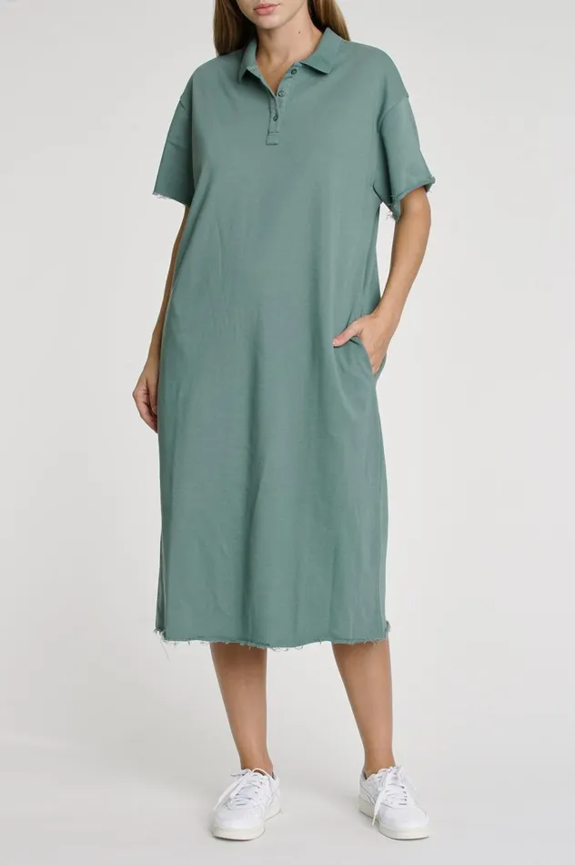 Pistola Denim Pia Polo Dress 8211 Sagebrush Women Jumpsuits and Dresses