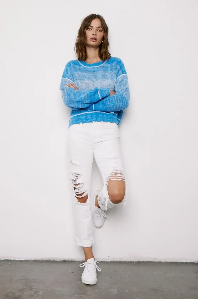 Pistola Denim Presley High Rise Relaxed Roller 8211 Blizzard Women Denim