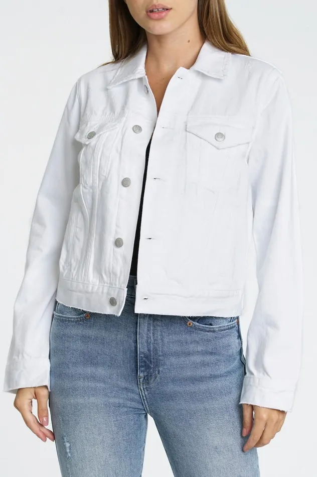 Pistola Denim Saba Fitted Denim Jacket 8211 Blizzard Women Jackets and Outerwear