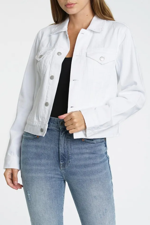 Pistola Denim Saba Fitted Denim Jacket 8211 Blizzard Women Jackets and Outerwear