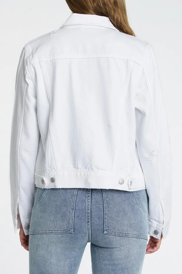 Pistola Denim Saba Fitted Denim Jacket 8211 Blizzard Women Jackets and Outerwear
