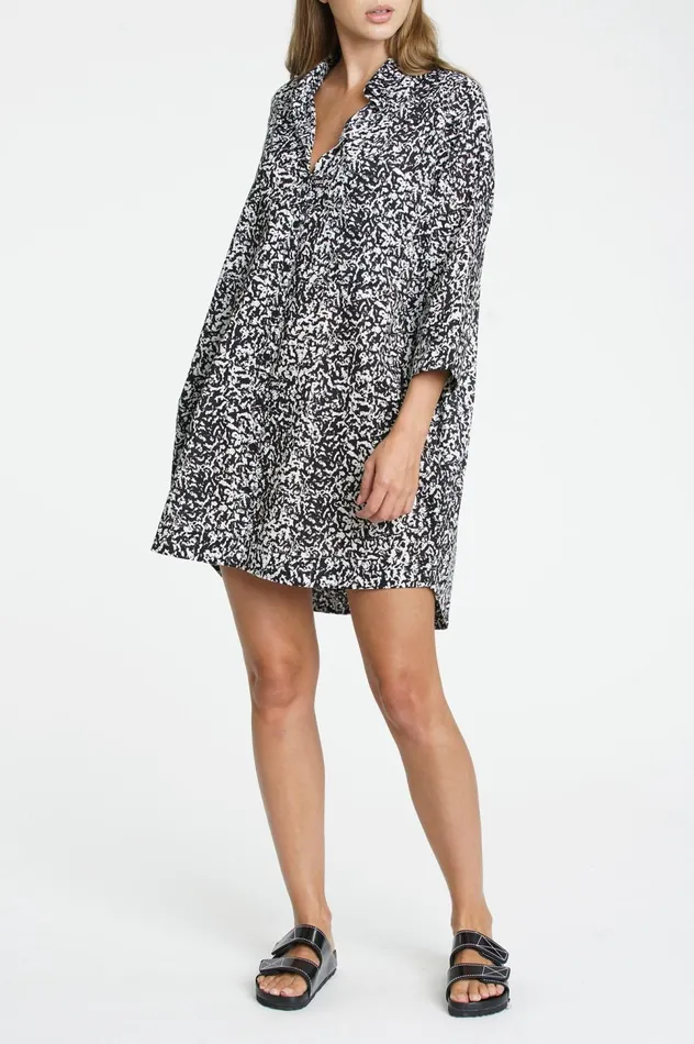 Pistola Denim Sam Slouchy Shirt Dress 8211 White Noise Women Jumpsuits and Dresses