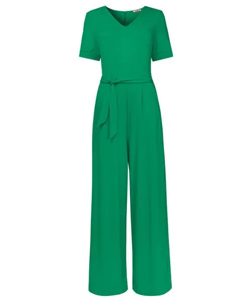 Polly Jersey Jumpsuit BlackGreen Jeans and Trousers Joebrowns Apparel