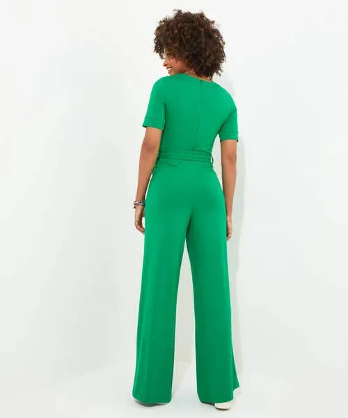 Polly Jersey Jumpsuit BlackGreen Jeans and Trousers Joebrowns Apparel
