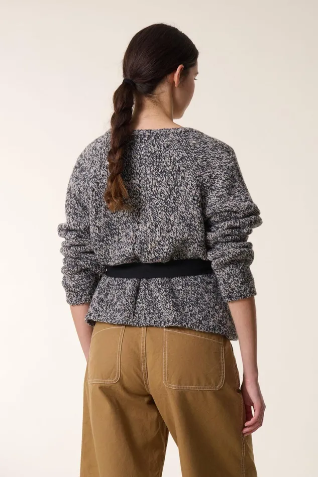 Pulls and Vests Women Leon and Harper Cardigan Merle Mix Grey