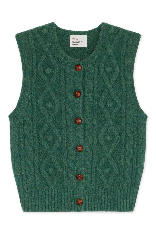 Pulls and Vests Women Leon and Harper Malka Chn Cardigan Green