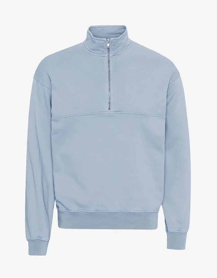 Quarter Zips Organic Quarter Zip 8211 Powder Blue Colorfulstandard Women