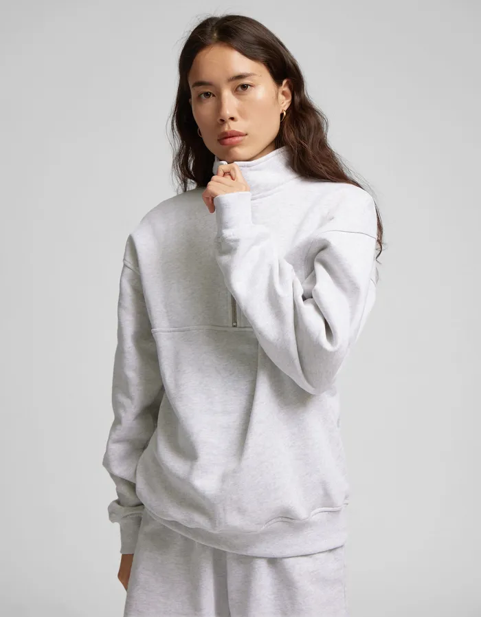 Quarter Zips Organic Quarter Zip 8211 Powder Blue Colorfulstandard Women