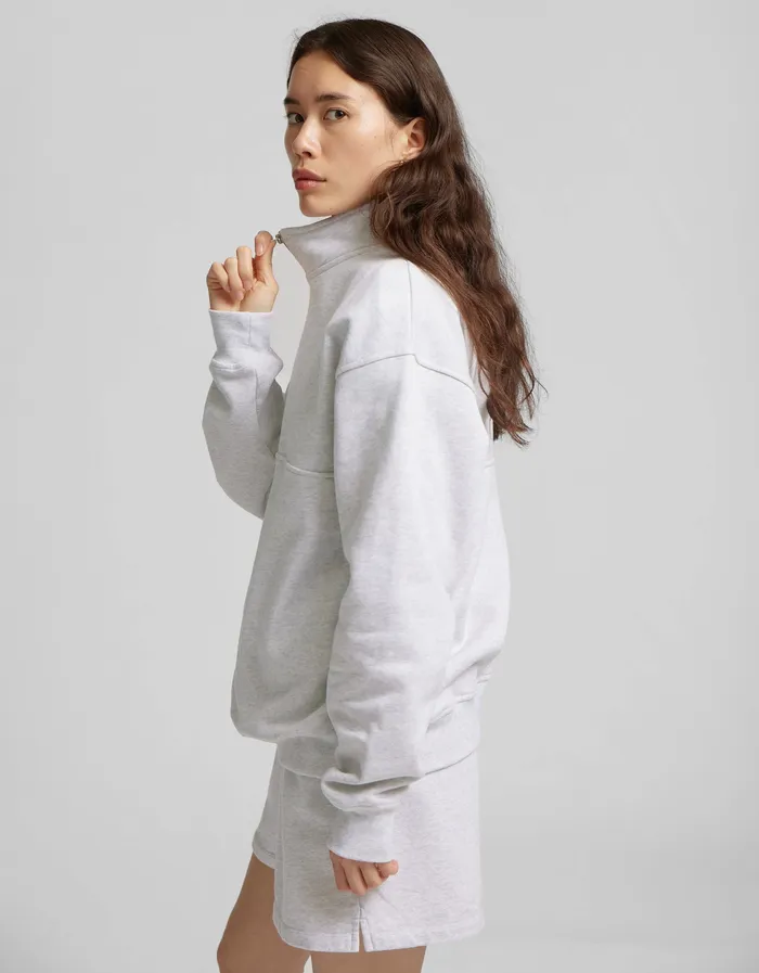 Quarter Zips Organic Quarter Zip 8211 Powder Blue Colorfulstandard Women