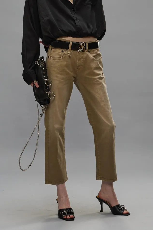 R13 Boy Straight Women BOY STRAIGHT JEANS 8211 PEBBLE STRETCH