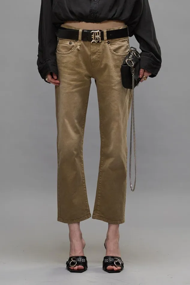 R13 Boy Straight Women BOY STRAIGHT JEANS 8211 PEBBLE STRETCH