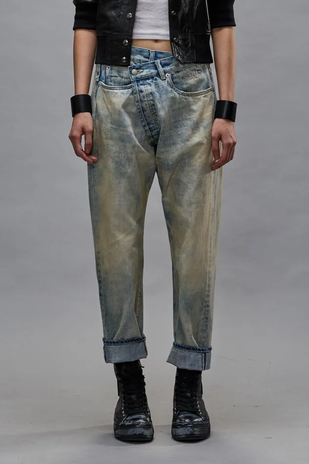 R13 Crossover Women CROSSOVER JEANS 8211 VINTAGE ASH BLUE