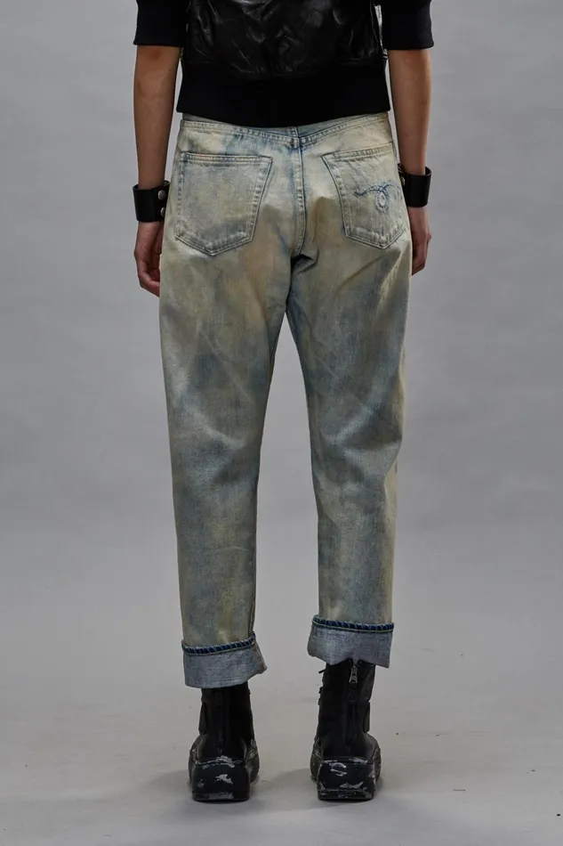 R13 Crossover Women CROSSOVER JEANS 8211 VINTAGE ASH BLUE