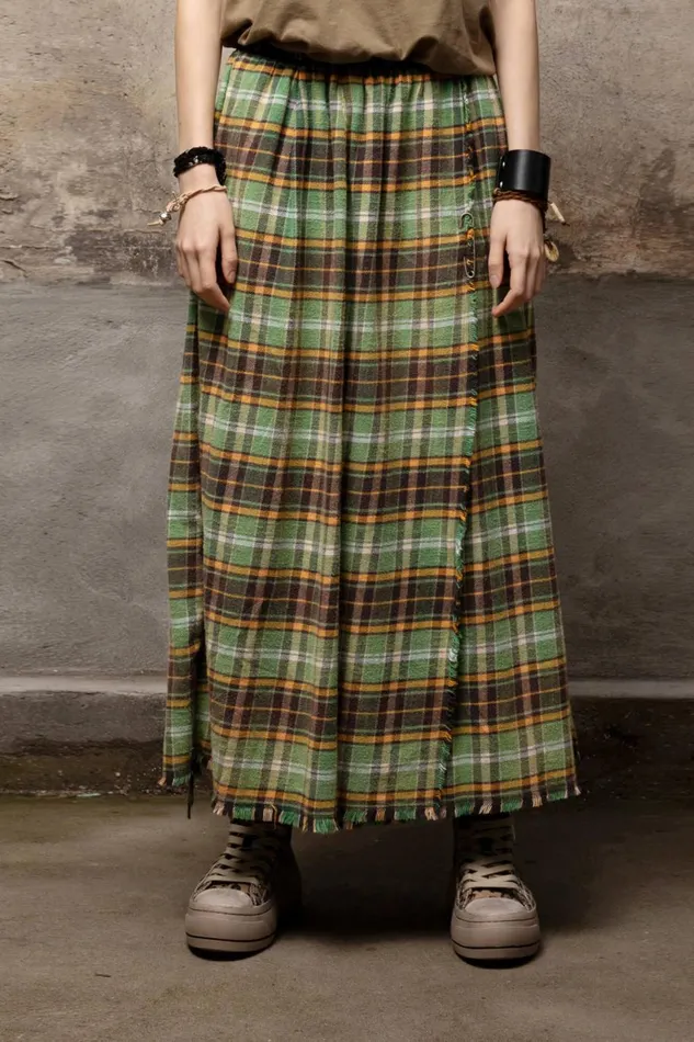 R13 Dresses and Skirts Women KILT SKIRT 8211 GREEN PLAID