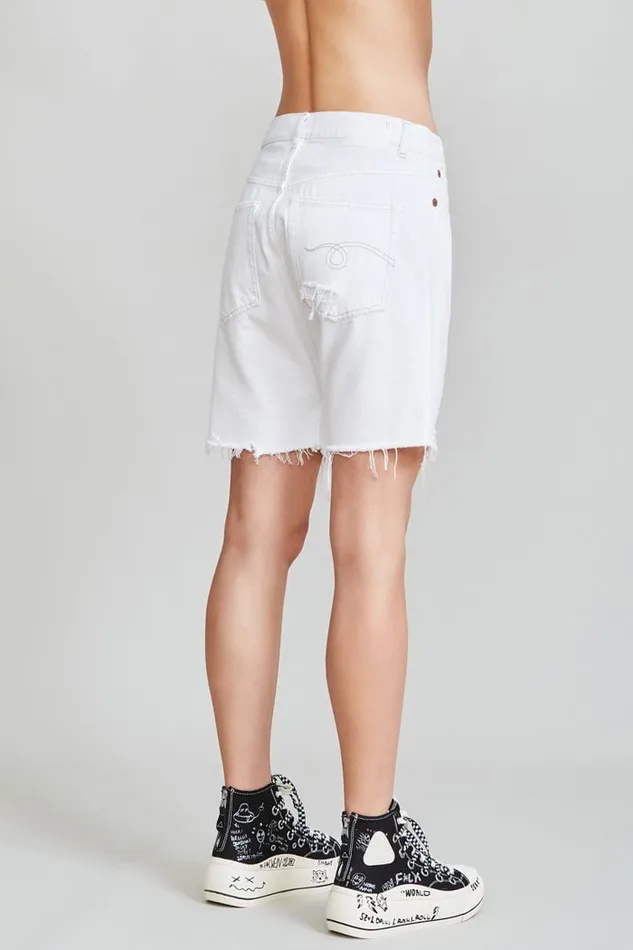 R13 Drop Women Marky Drop Short 8211 Nico White Denim