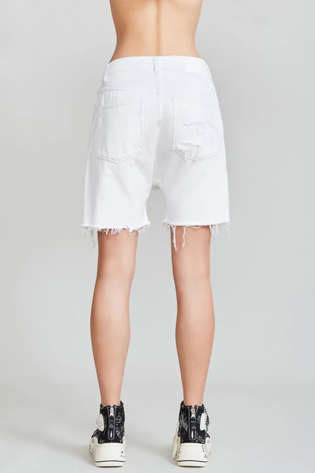 R13 Drop Women Marky Drop Short 8211 Nico White Denim