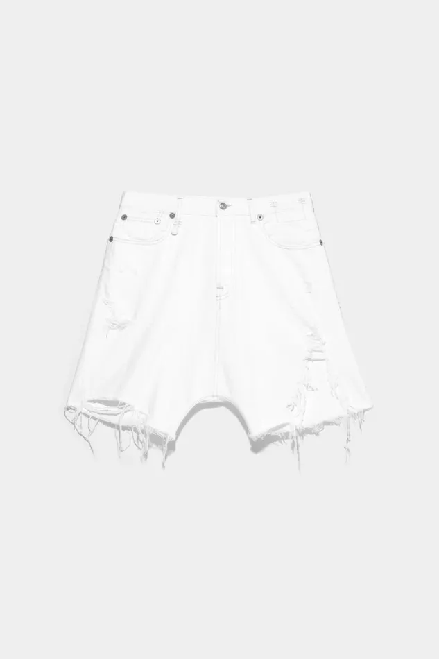 R13 Drop Women Marky Drop Short 8211 Nico White Denim