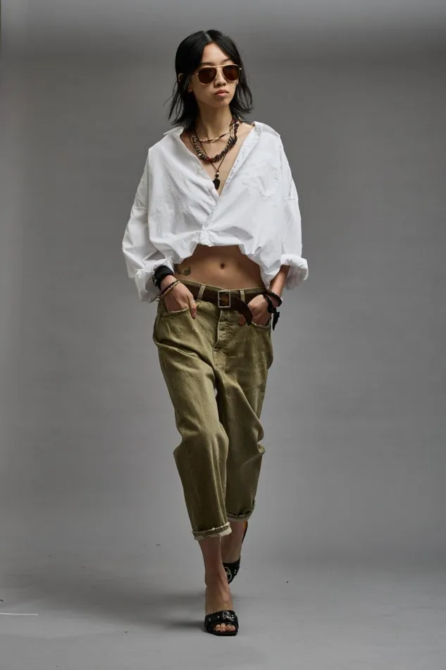 R13 Drop Women TAILORED DROP 8211 MOSS GREEN