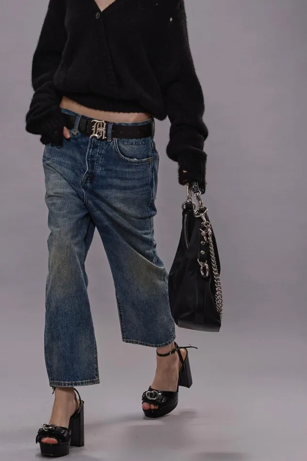 R13 Drop Women TAILORED DROP JEANS 8211 BARTER INDIGO