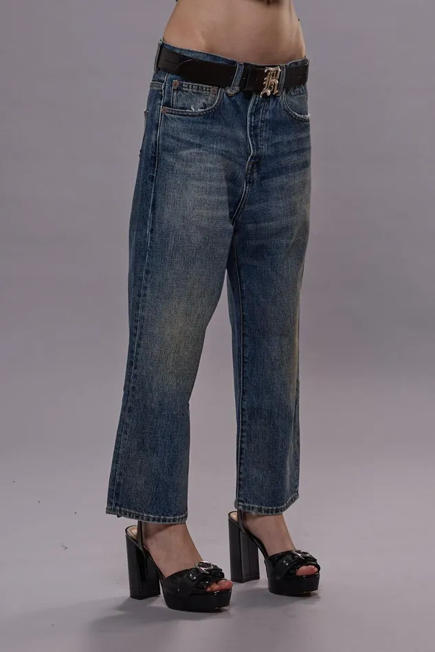 R13 Drop Women TAILORED DROP JEANS 8211 BARTER INDIGO