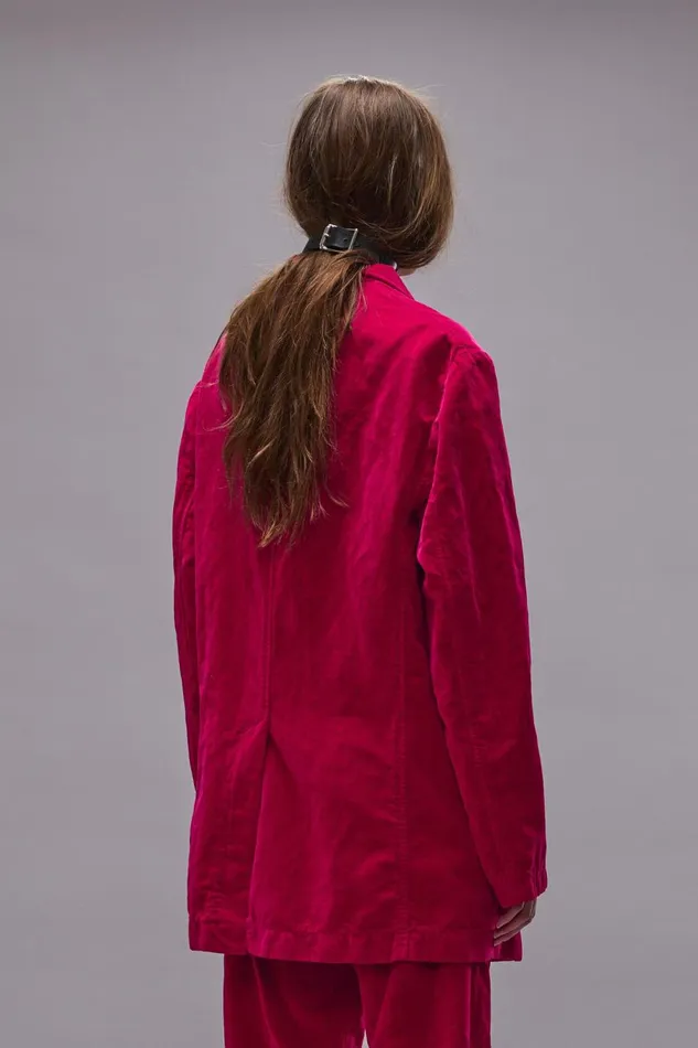 R13 Jackets and Coats Women OVERSIZED RAGGED BLAZER 8211 RASPBERRY
