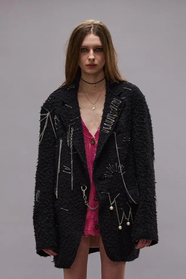 R13 Jackets and Coats Women PINCUSHION BLAZER 8211 BLACK