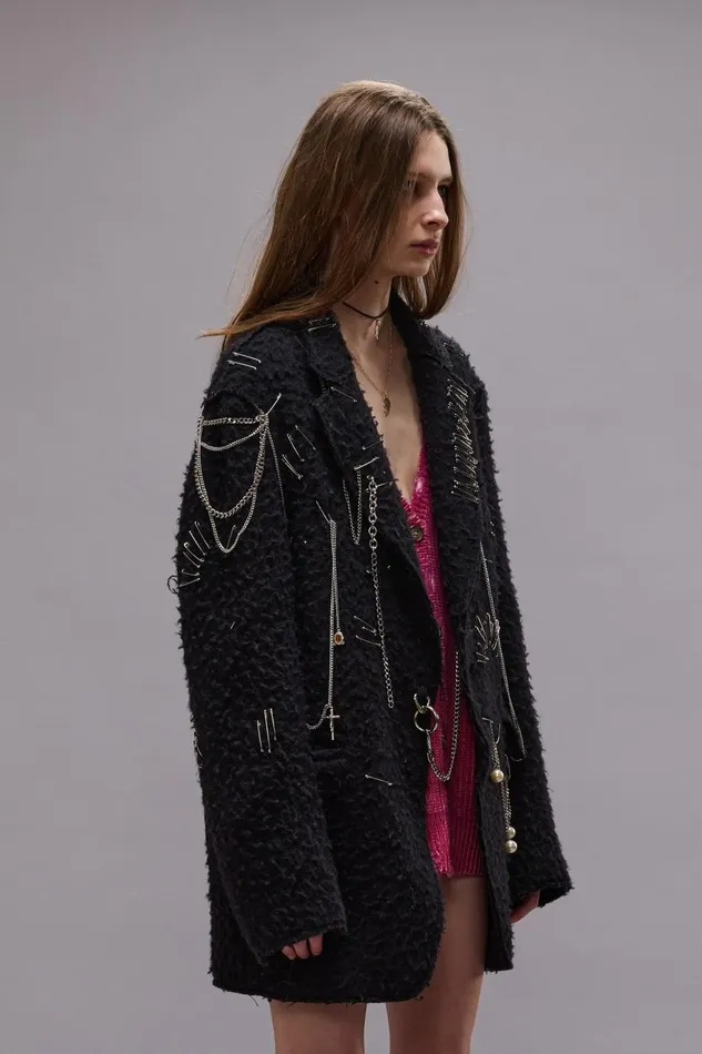 R13 Jackets and Coats Women PINCUSHION BLAZER 8211 BLACK