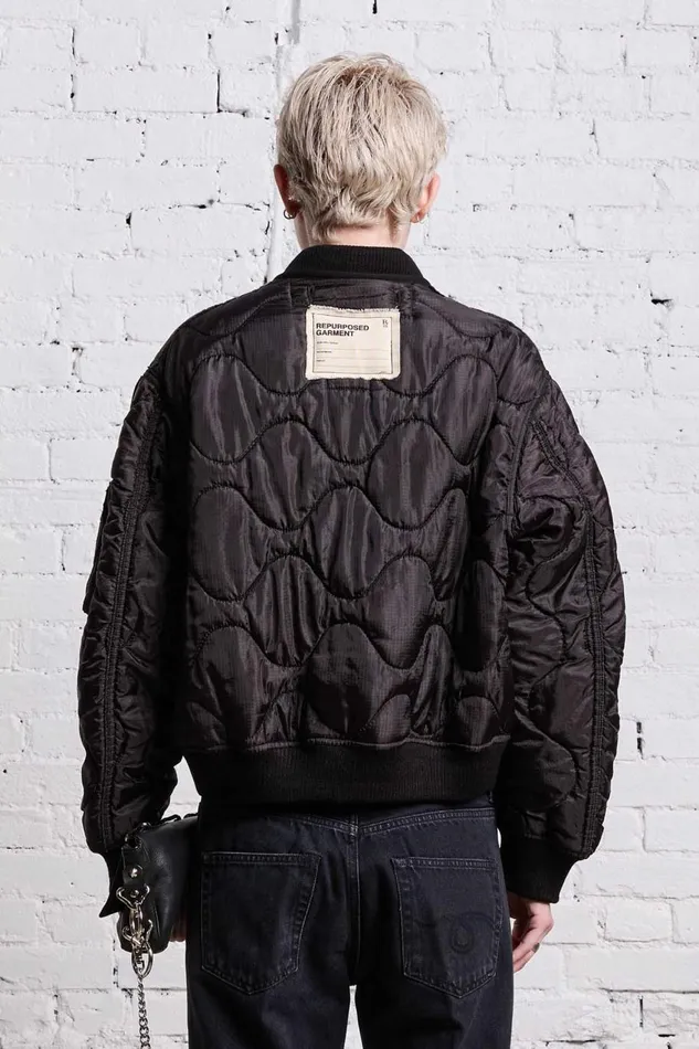 R13 Jackets and Coats Women REFURBISHED LINER BOMBER 8211 BLACK OVERDYE