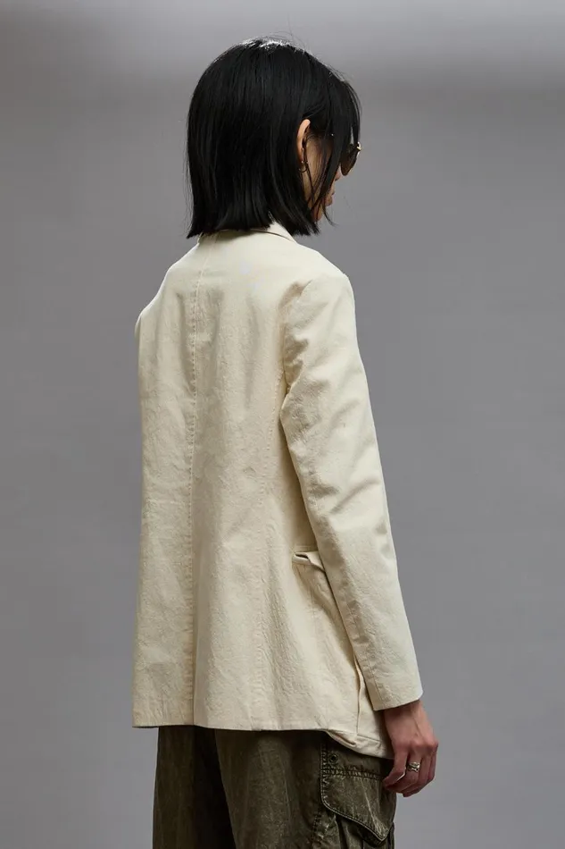 R13 Jackets and Coats Women SHRUNKEN BELLOW POCKET BLAZER 8211 NATURAL