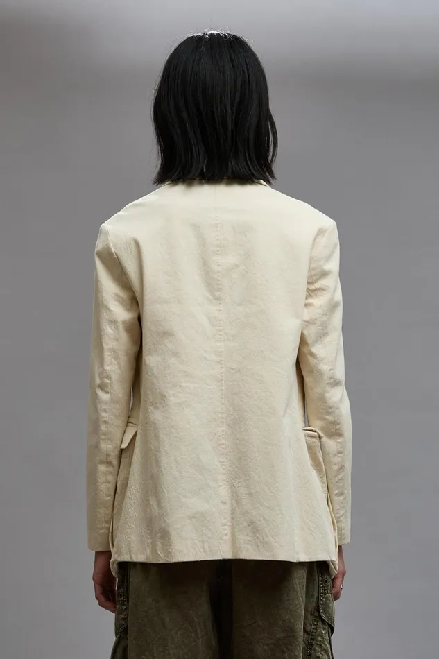 R13 Jackets and Coats Women SHRUNKEN BELLOW POCKET BLAZER 8211 NATURAL