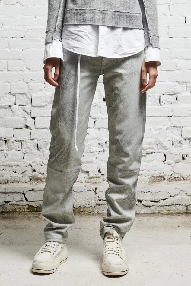 R13 Pants and Shorts Women AXL SLIM 8211 CRACKLE WHITE