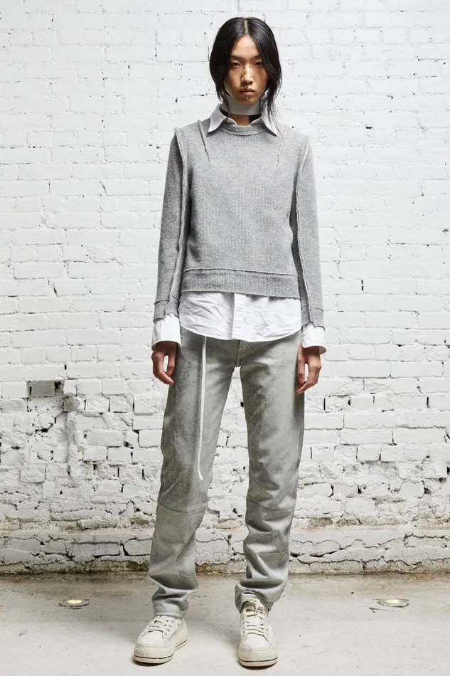R13 Pants and Shorts Women AXL SLIM 8211 CRACKLE WHITE