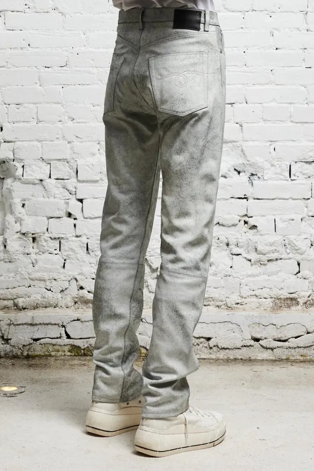 R13 Pants and Shorts Women AXL SLIM 8211 CRACKLE WHITE