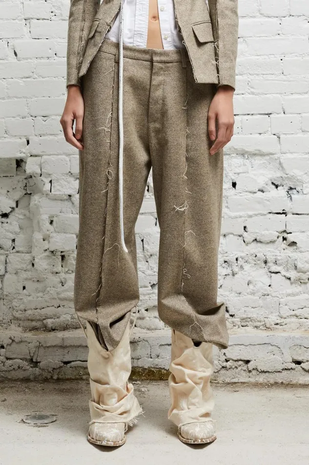 R13 Pants and Shorts Women INVERTED TROUSER 8211 OATMEAL