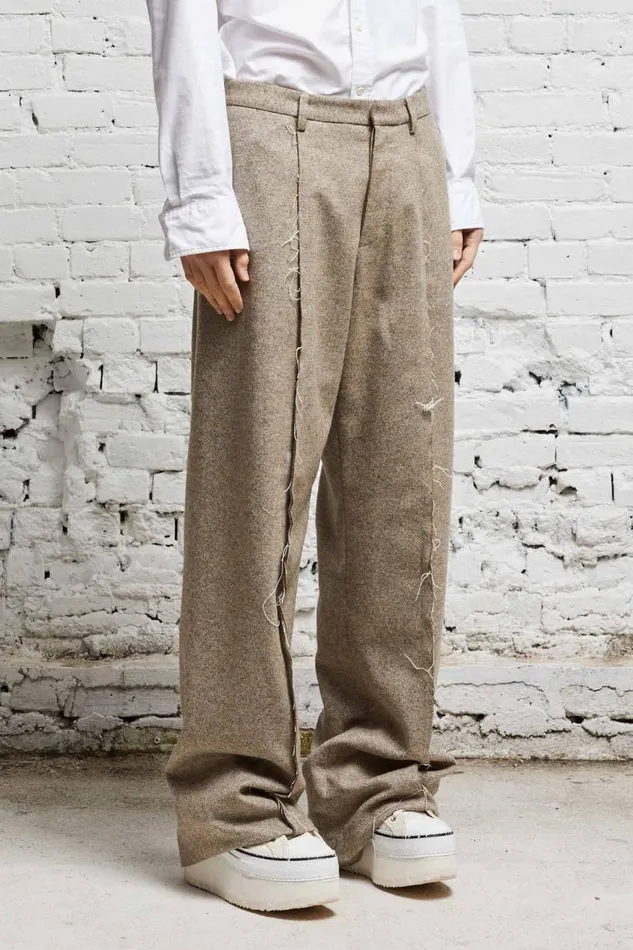 R13 Pants and Shorts Women INVERTED TROUSER 8211 OATMEAL