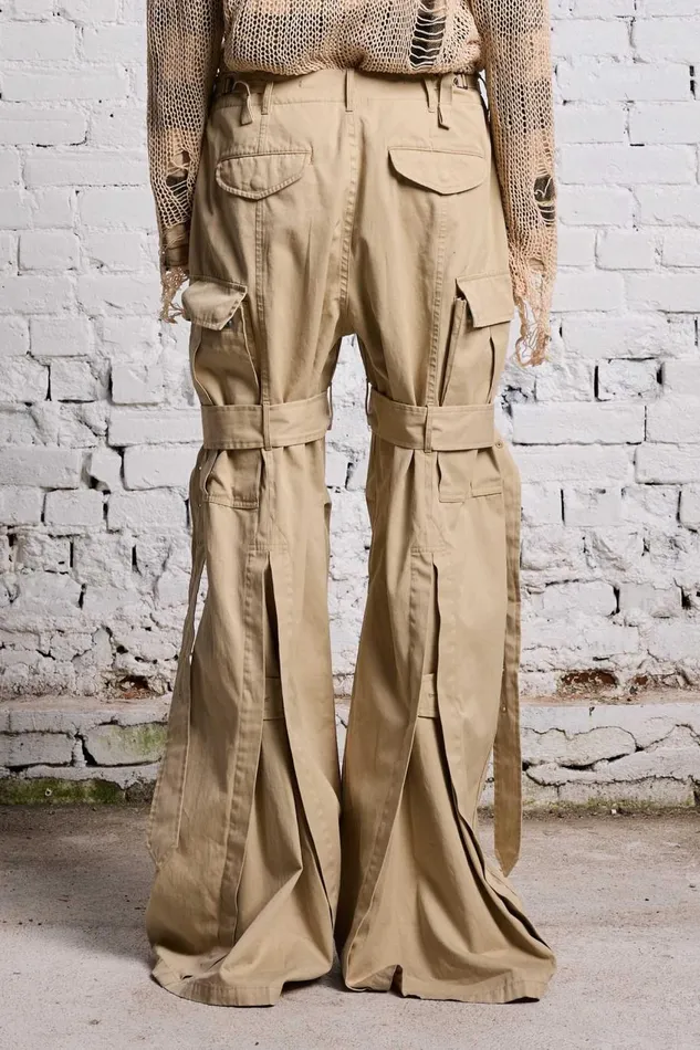 R13 Pants and Shorts Women TRENCH CARGO 8211 LIGHT KHAKI