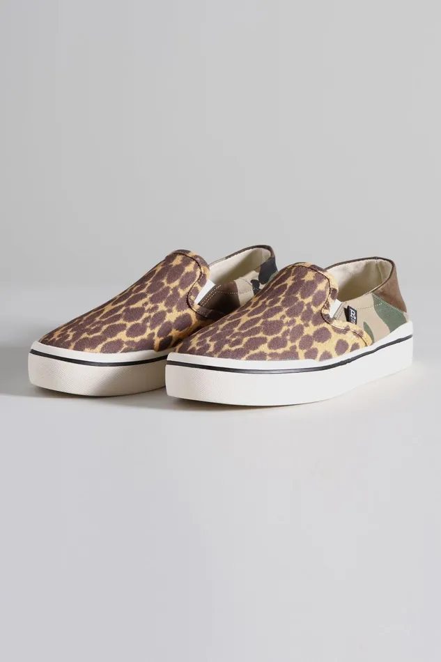 R13 Sale Men SLIP ON SNEAKER 8211 CAMOCHEETAH