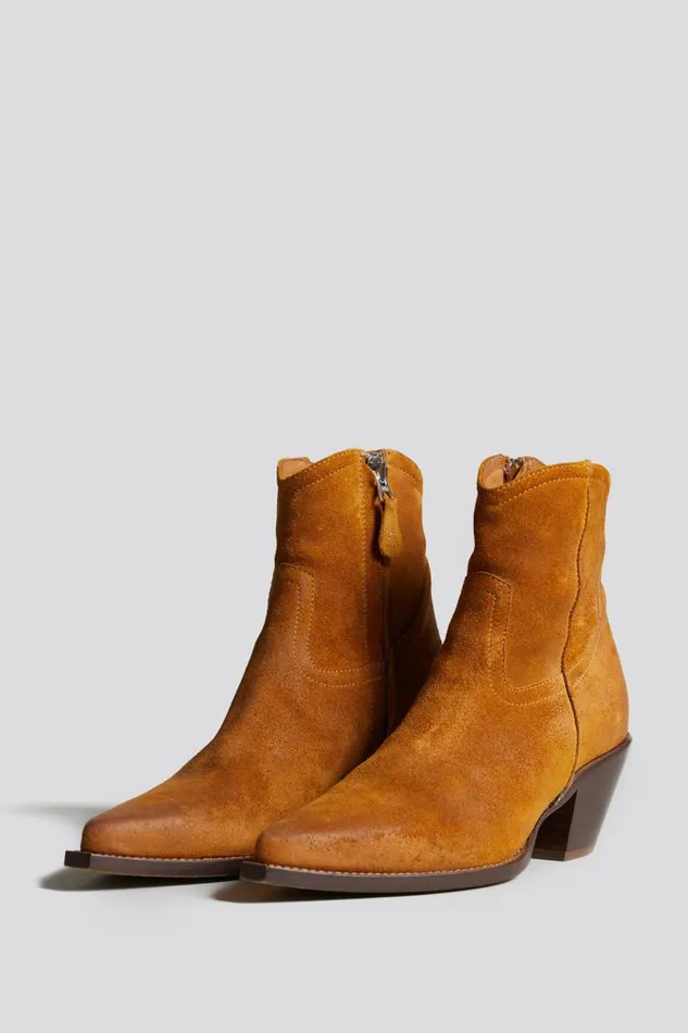 R13 Sale Women ANKLE COWBOY BOOT 8211 LIGHT BROWN