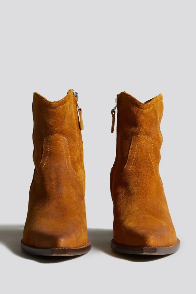 R13 Sale Women ANKLE COWBOY BOOT 8211 LIGHT BROWN