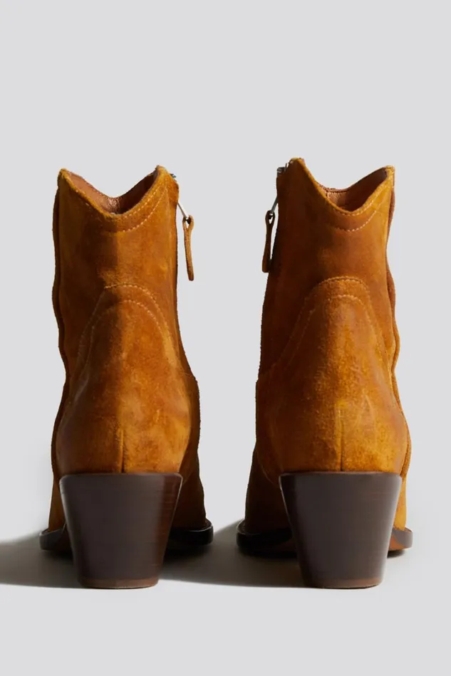 R13 Sale Women ANKLE COWBOY BOOT 8211 LIGHT BROWN