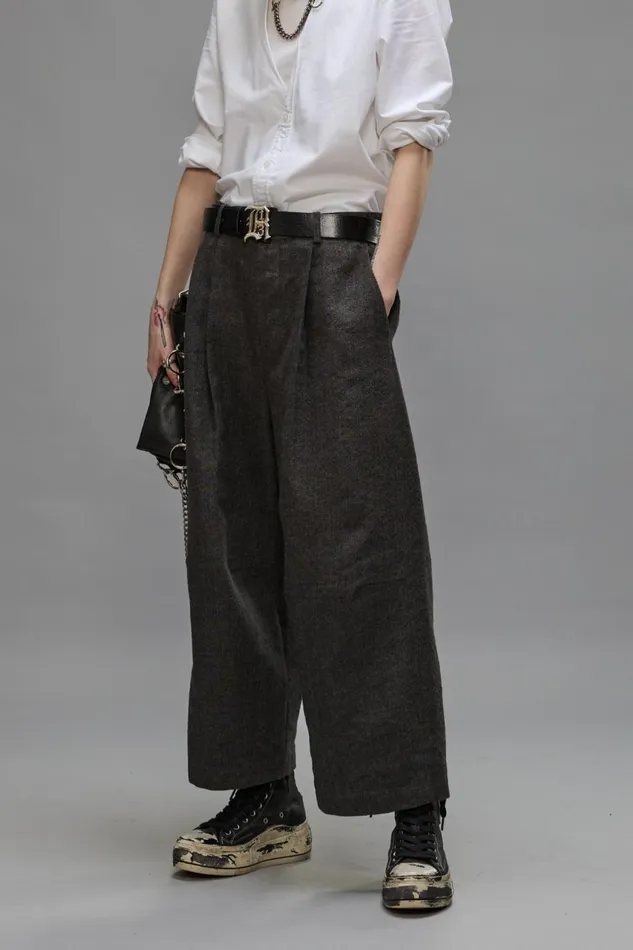 R13 Sale Women ARTICULATED KNEE TROUSER 8211 DARK GREY