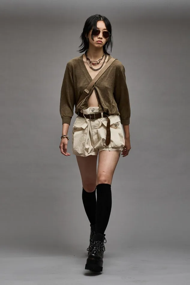 R13 Sale Women BALLOON CARDIGAN 8211 OLIVE
