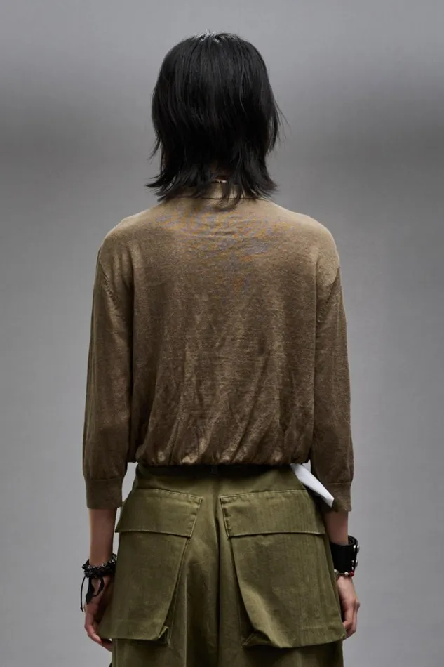R13 Sale Women BALLOON CARDIGAN 8211 OLIVE