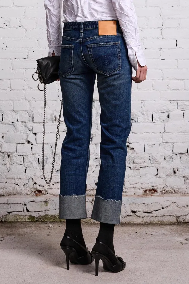 R13 Sale Women BOY STRAIGHT 8211 CASLON SELVEDGE BLUE